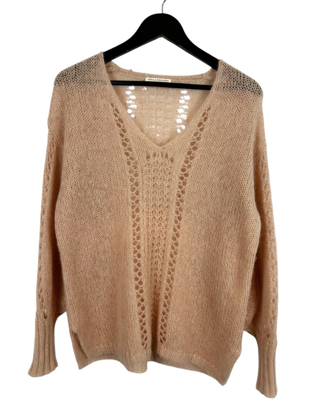 Spell & The Gypsy Mohair Sweater Size S/M Blush Tan